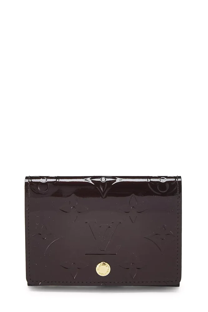 Pre-Owned Amarante Monogram Vernis Business Card Holder