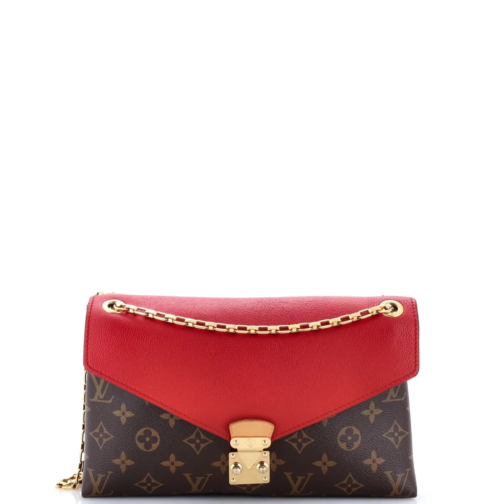 Louis Vuitton Pallas Chain Shoulder Bag Monogram Canvas and Calfskin