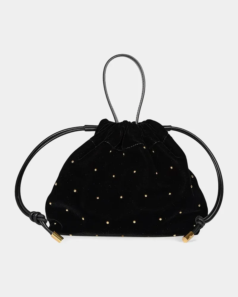 Icons Mini Studded Cotton Shoulder Bag