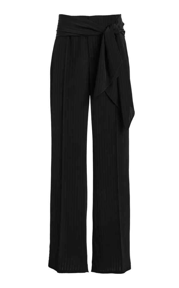 Ulla Wide-Leg Tie-Waist Trousers