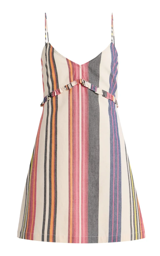 Ina Striped Cotton Mini Dress