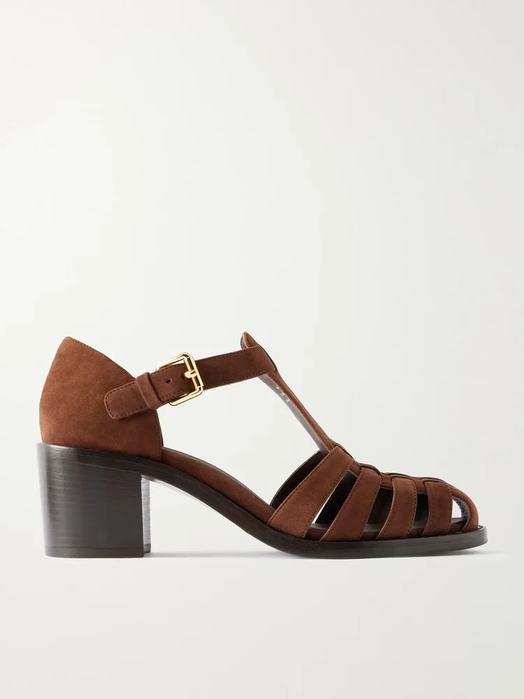 Kelsey 50 woven suede sandals