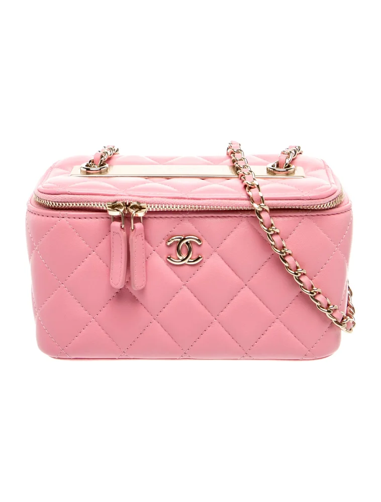 Quilted Lambskin Trendy Vanity Case