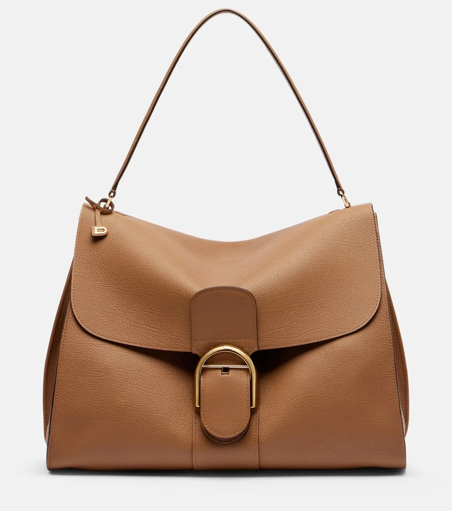 Brillant Tempo Large leather shoulder bag Brown