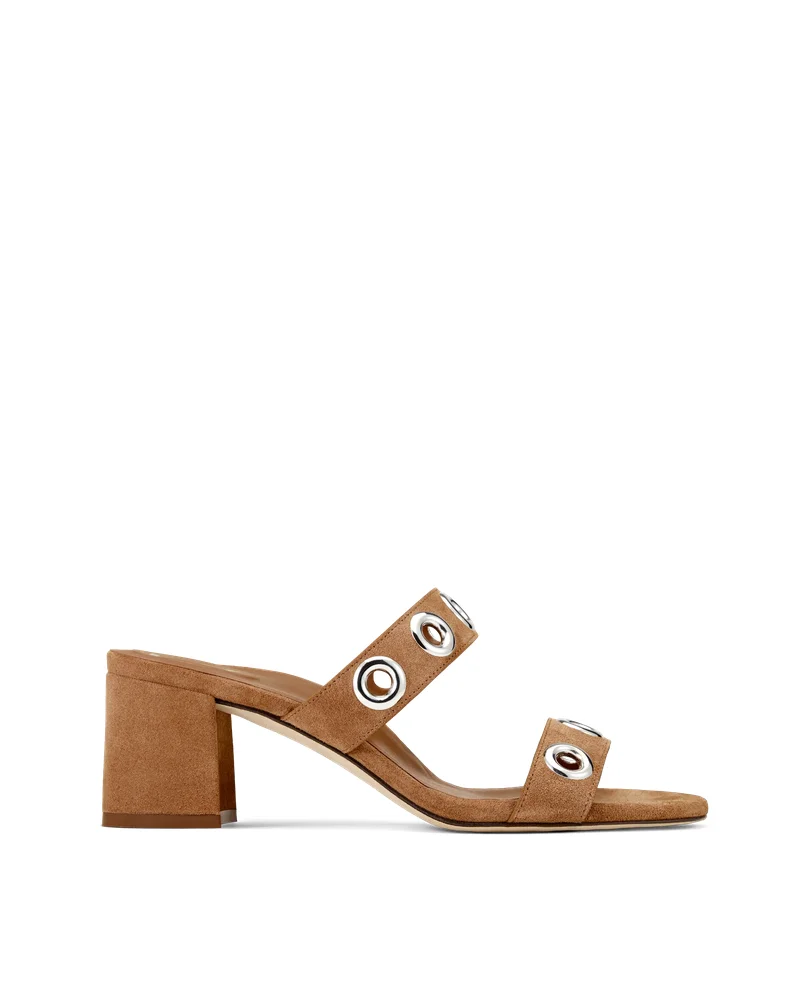 Lulu: Toffee Suede with Grommets