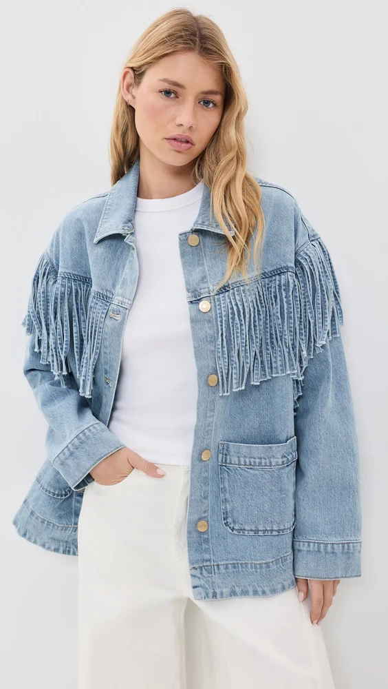 Western Denim Fringe Jacket