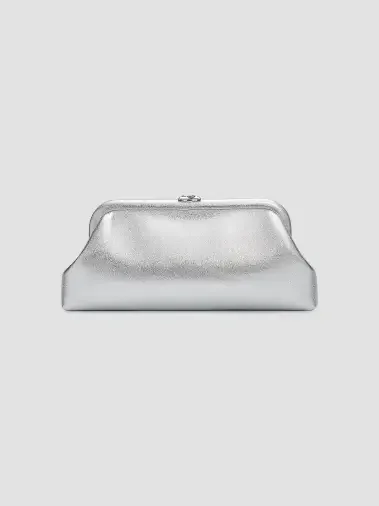Skylar Metallic Leather Clutch