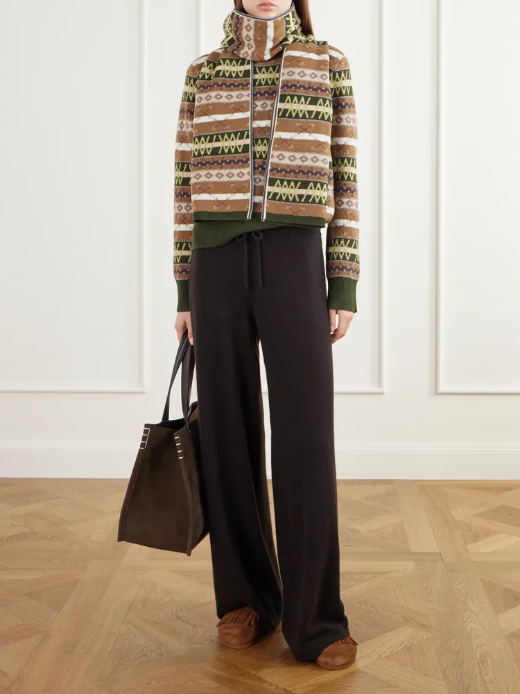Skye Fair Isle merino wool scarf