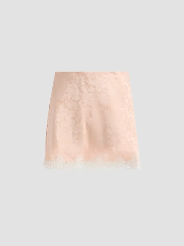 Mildred Lace Trim Mini Skirt