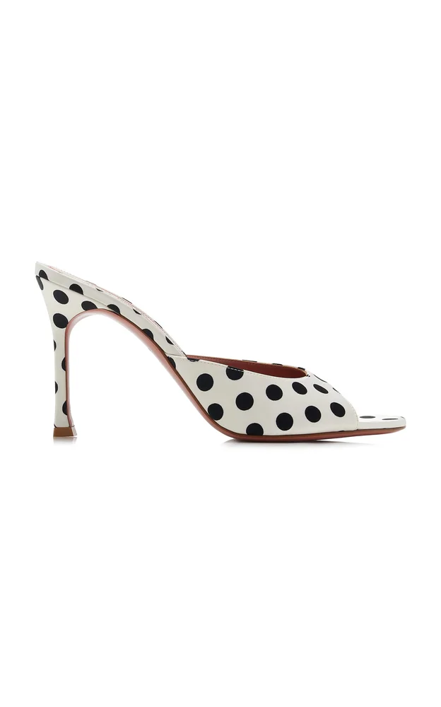 Alexa Polka-Dot Satin Mules