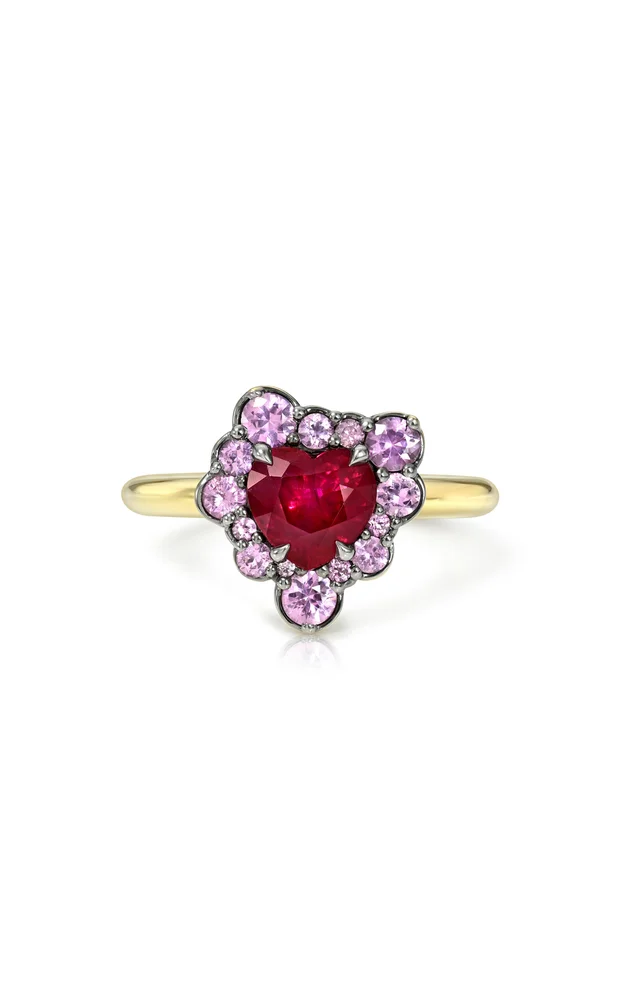 Ruby 18K Yellow Gold Multi-Stone Ring