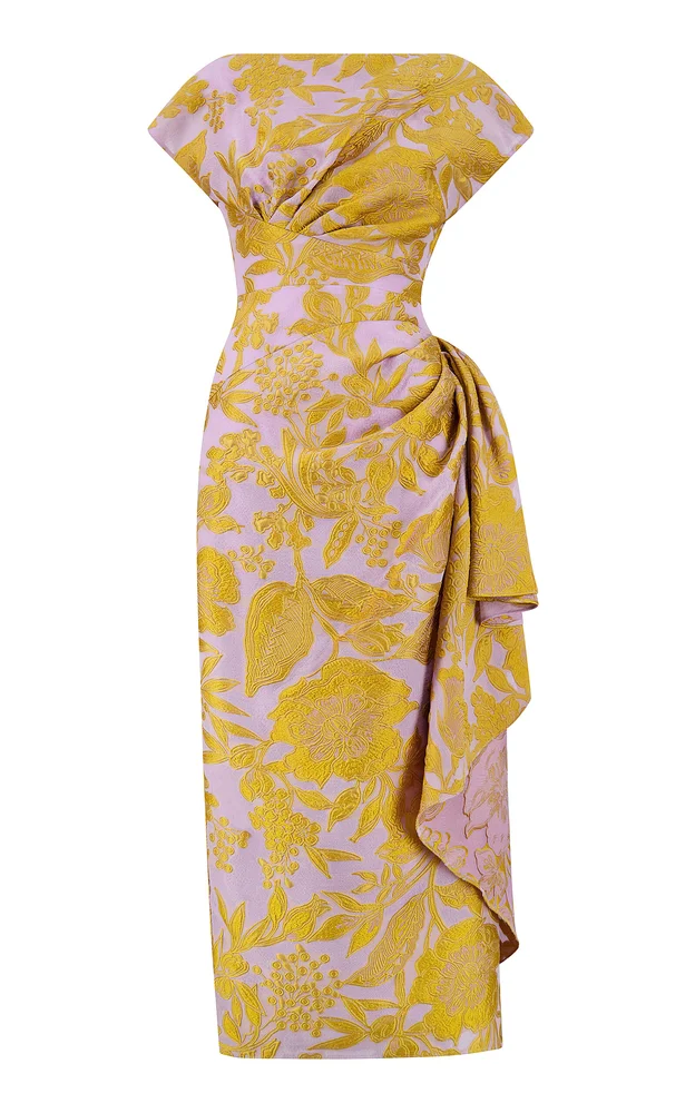 Floral Fil Coupé Florence Dress