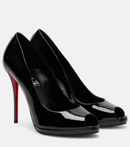 Lady Z Patent Leather Peep-Toe Pumps