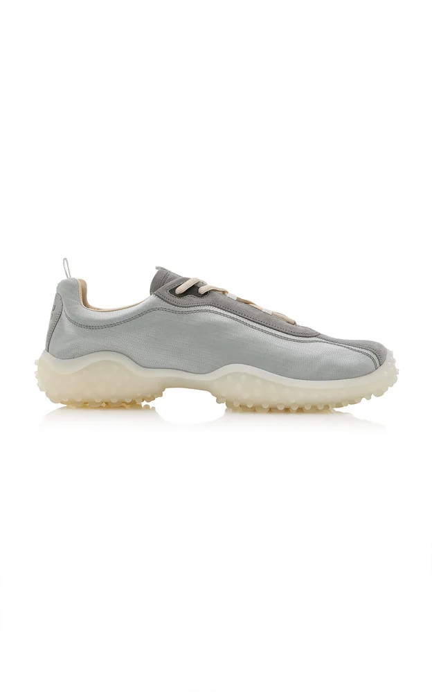 Bubble Nylon and Suede Sneakers
