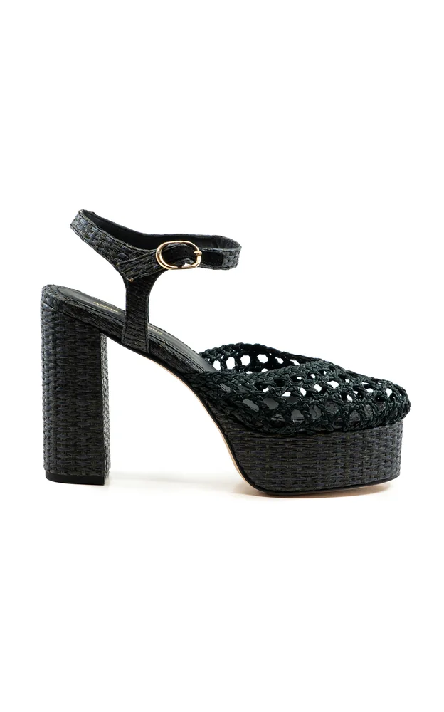 Beatriz Raffia Platform Sandals
