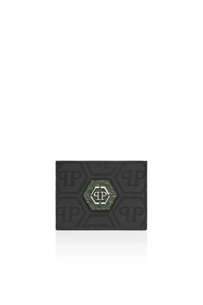 Nylon And Leather Cardholder Monogram Men