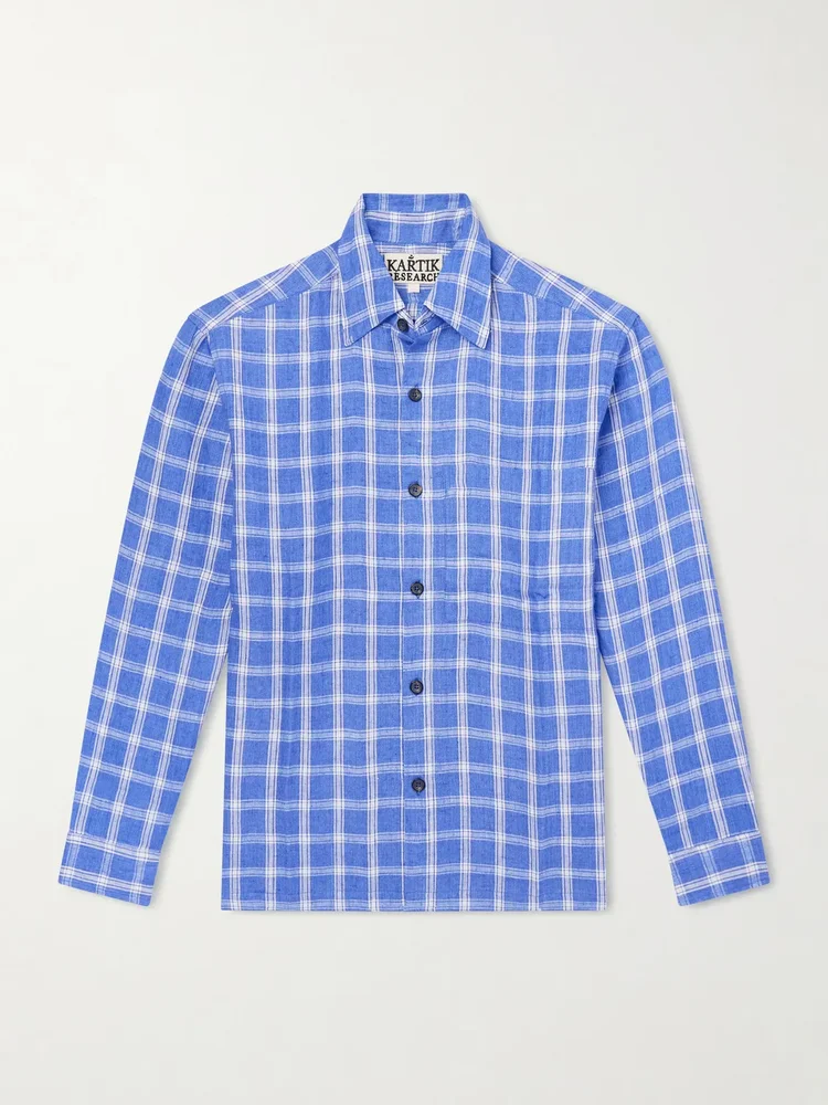 Pataudi Checked Linen Shirt