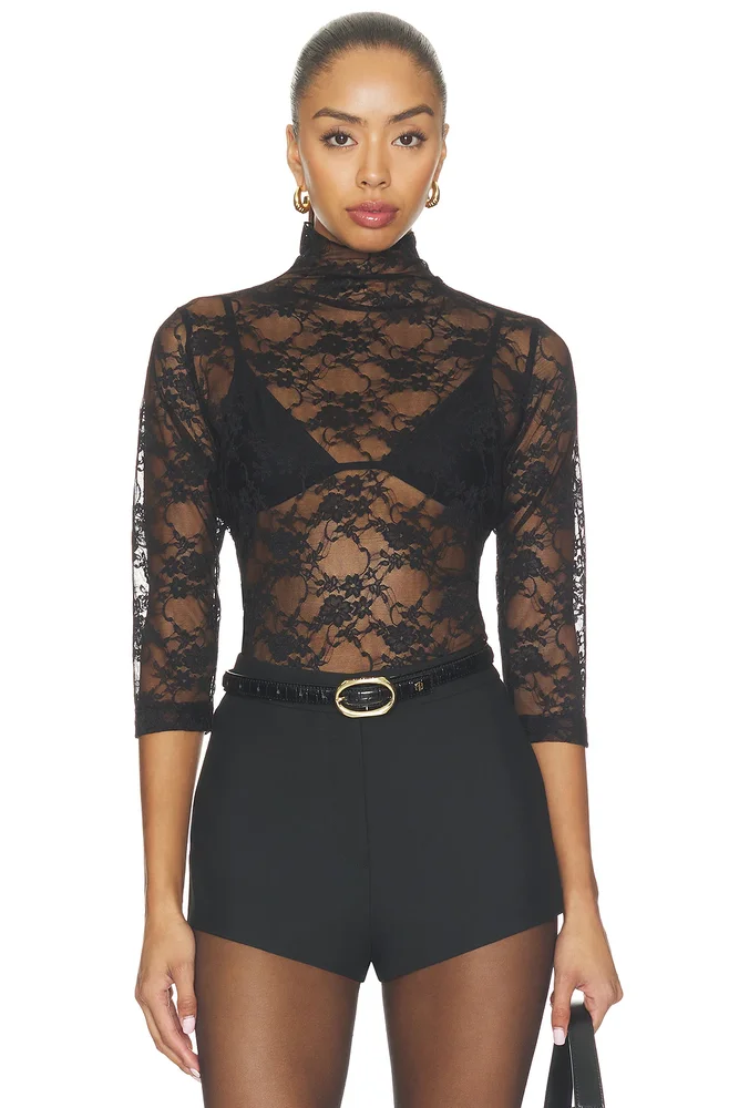 Half Sleeve Modern Mock Neck