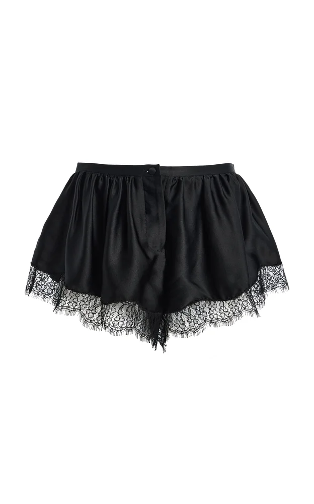 Lisette Ruffled Silk Mini Shorts