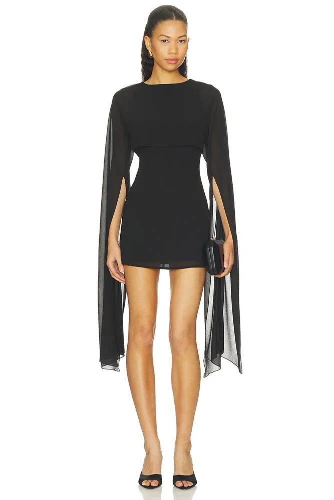 Cloie Cape Mini Dress