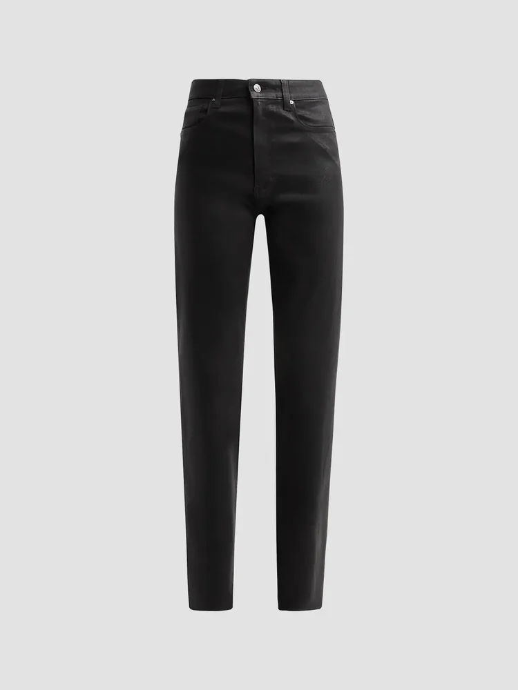 Stevie Coated High-Rise Stovepipe Jeans