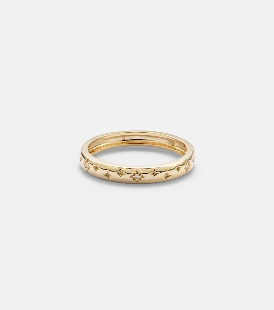 Northern Star 14kt gold ring with diamonds