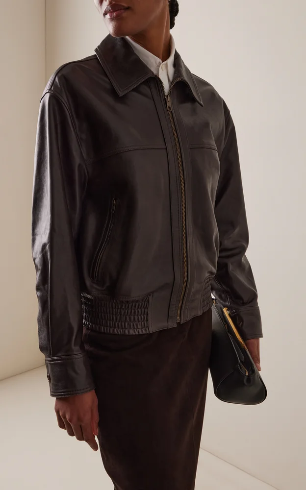 Aime Leather Bomber Jacket