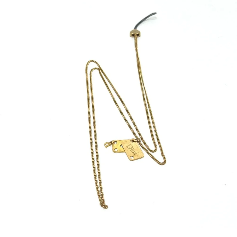 Pre-Owned Pendant Necklace Metal Gold