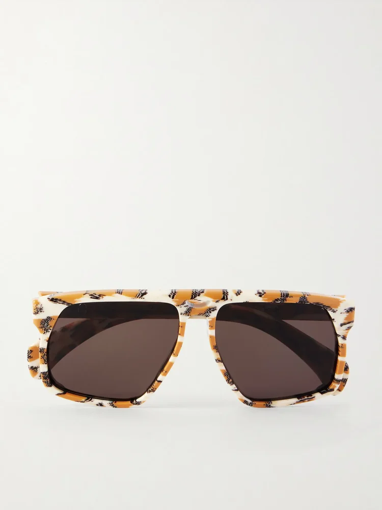 Neptune aviator-style acetate sunglasses