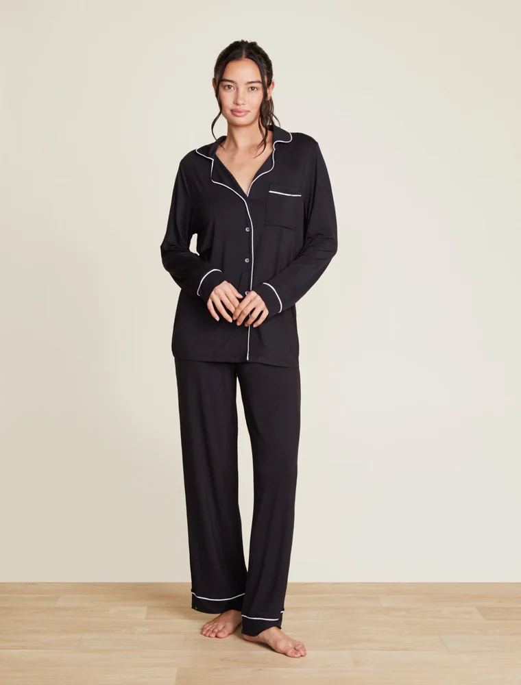 Luxe Milk Jersey Piped Pajama Set