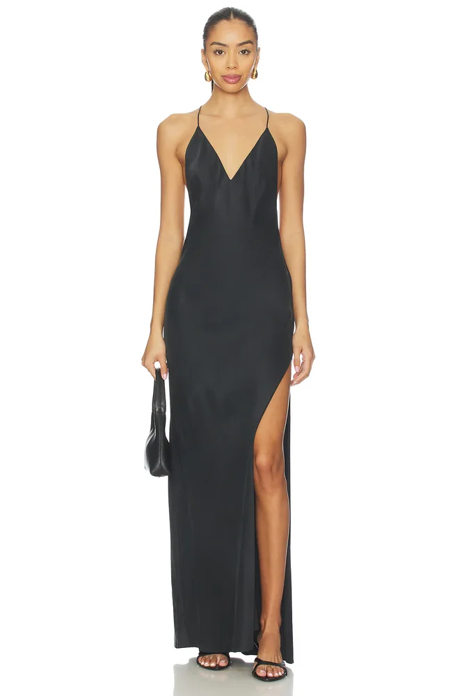 Lydia Silk Maxi Dress