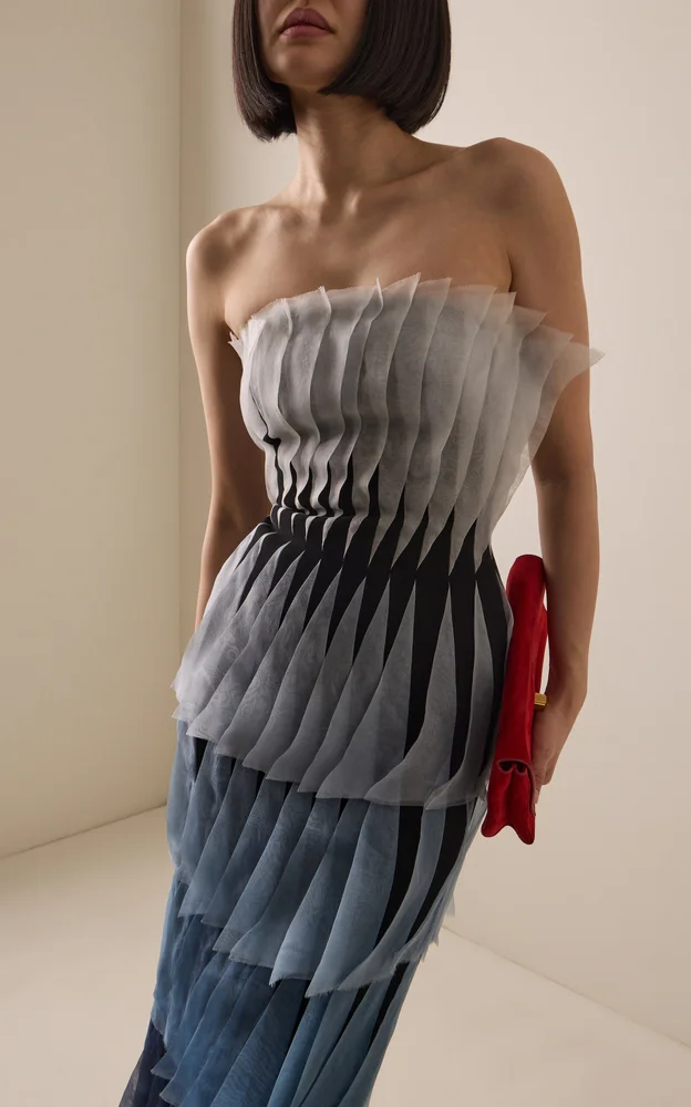 Exclusive Phyllis Pleated Silk-Blend Organza Maxi Dress