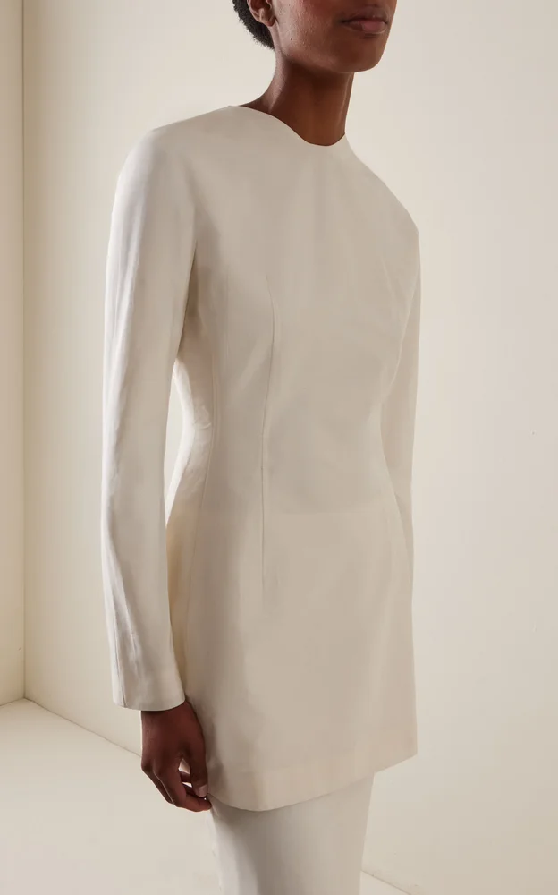 Elione Cotton-Silk Taffeta Top