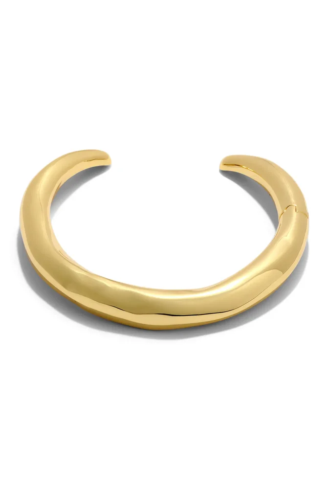 Molten 14k Gold Plated Hinge Collar Necklace