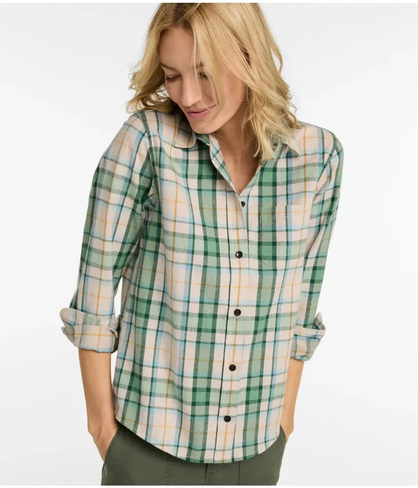 Women's Scotch Plaid Flannel Shirt, Relaxed
