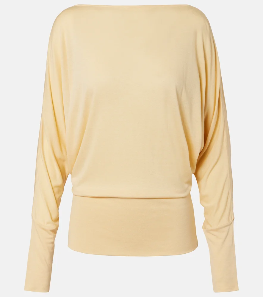 Draped jersey top