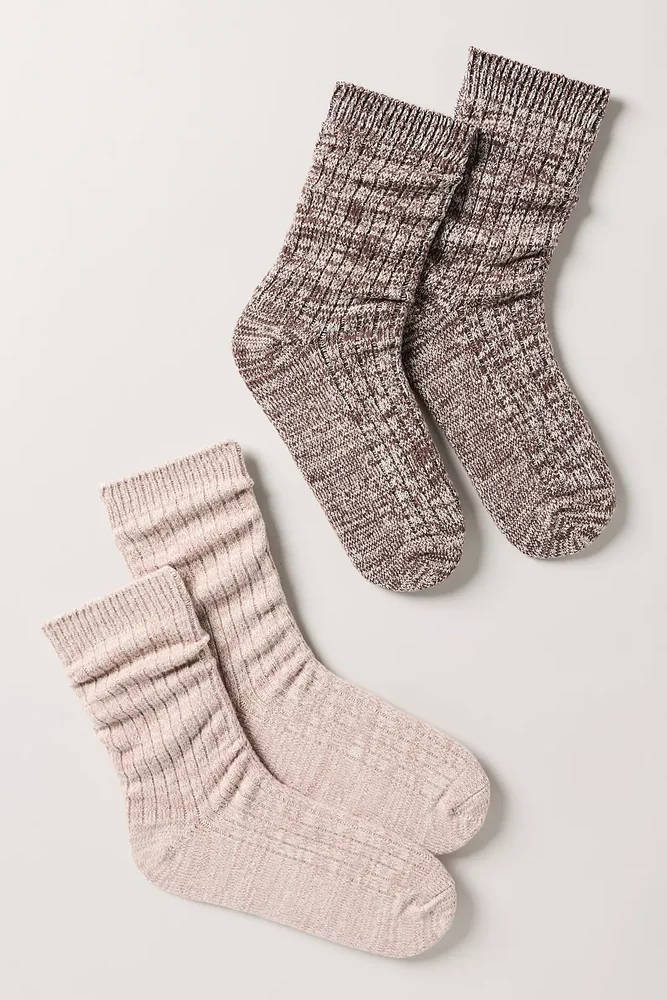 Cozy Marbled Socks, Set of 2