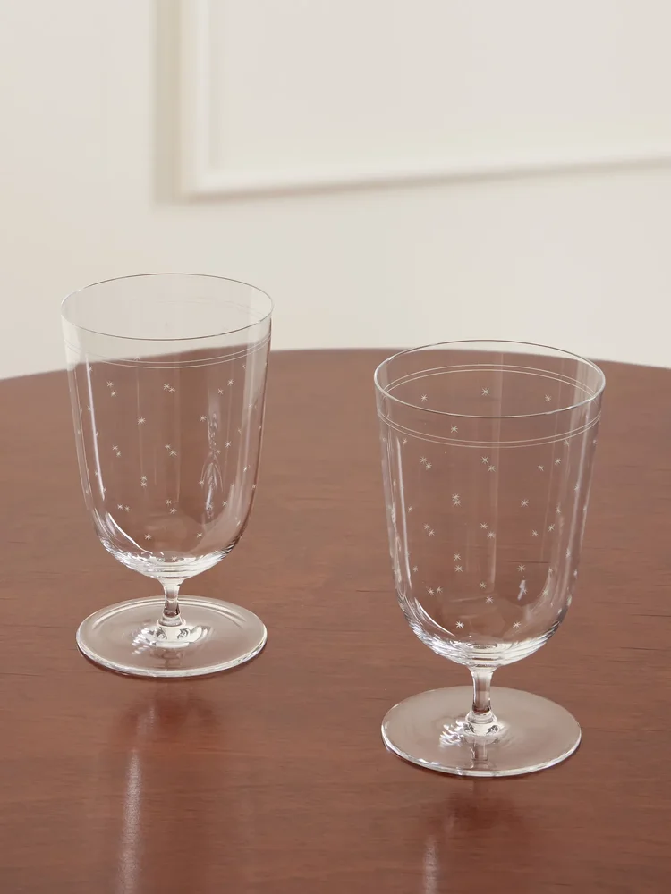 Crystal water glass