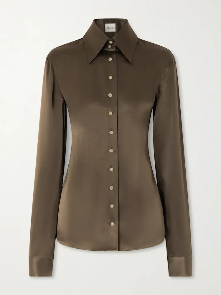 Ivy silk-satin shirt