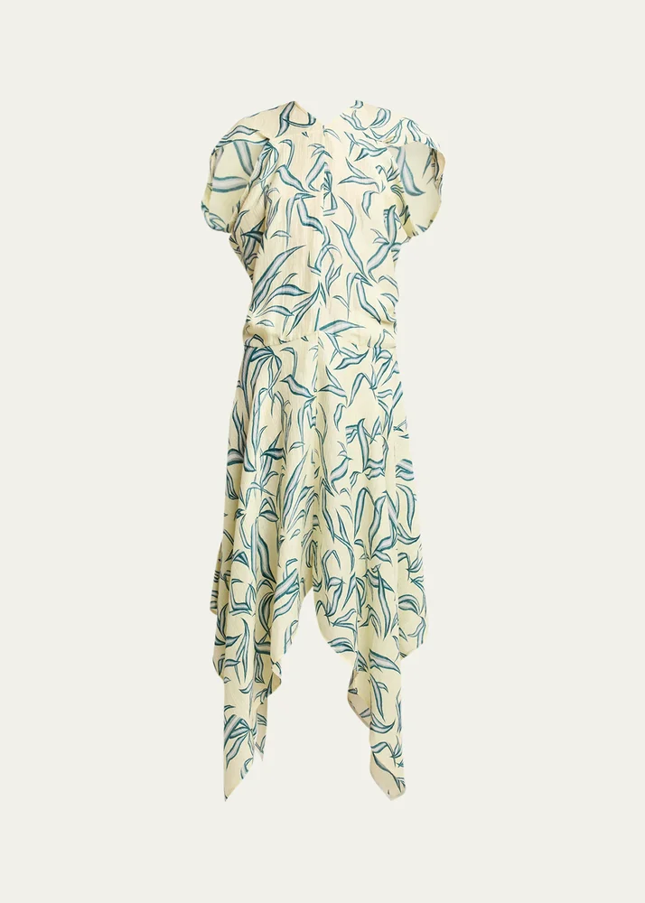 Sybella Printed Draped Maxi Dress