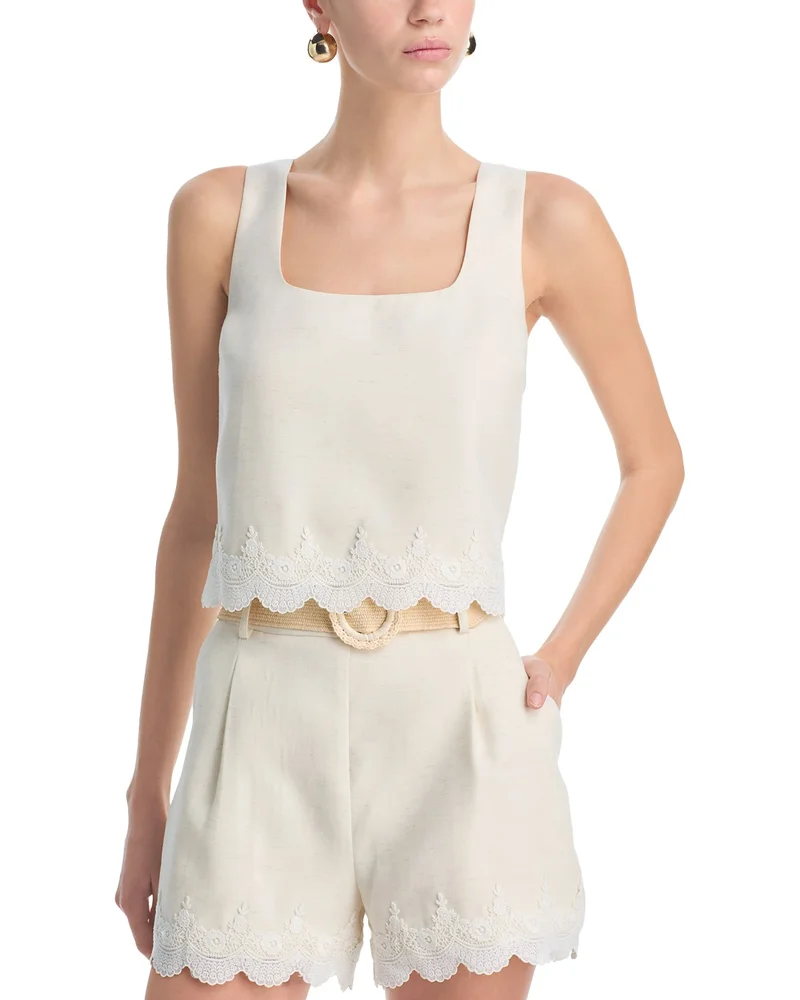 Lace Trim Tank Top - Exclusive