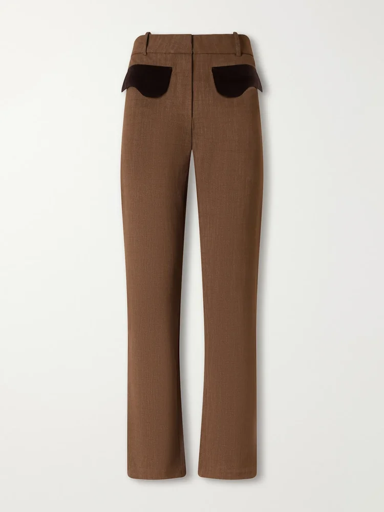 Tina crepe straight-leg pants