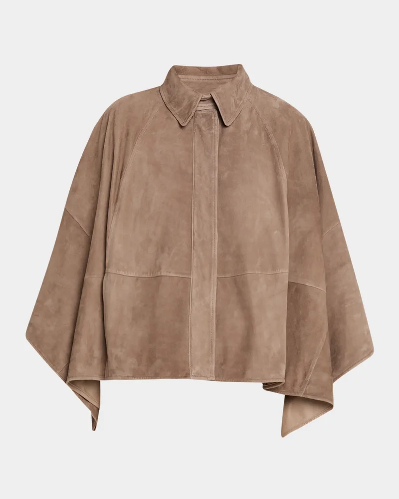 Suede Cape Jacket