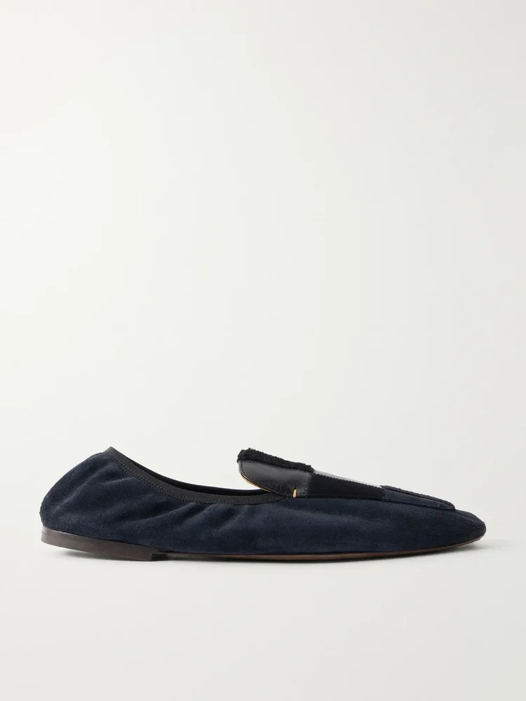 Zoe leather and suede loafers
