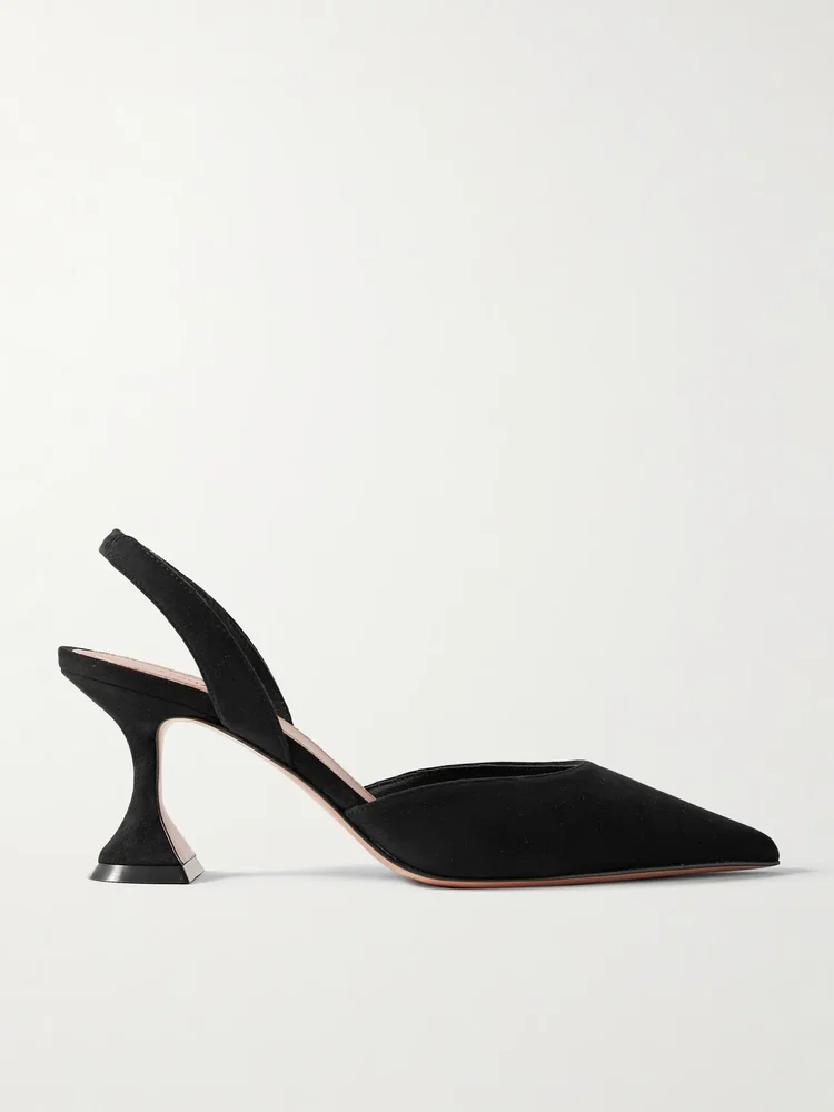 Holli suede slingback pumps