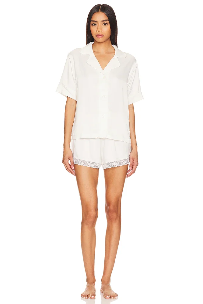 Selena Charmeuse Notch Pajama Set