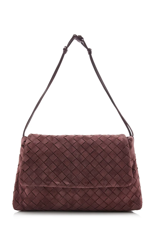 Giorno Intrecciato Suede Clutch