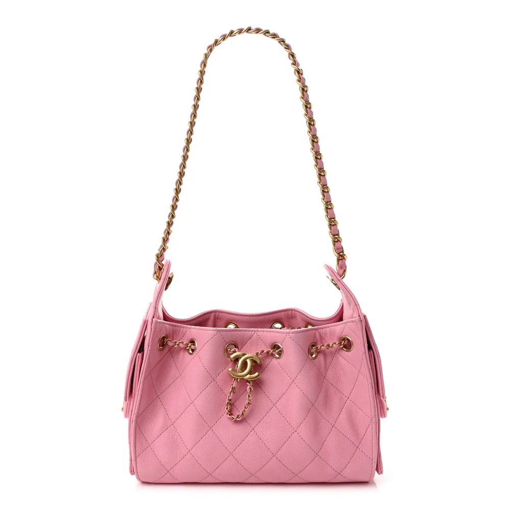 Pre-Owned 25 Mini Hobo Bag Quilted Caviar Light Pink