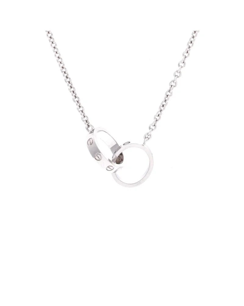 Pre-Owned Love Interlocking Necklace, 18K White Gold