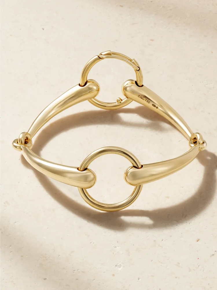 Horsebit 18-karat gold bracelet